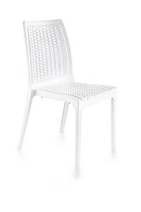 4 Adet Rattan Beyaz Plastik Sandalye - 2523-4W