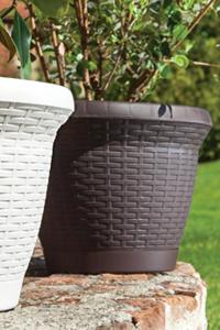  2 Adet 6  Litre Plastik Hasır Saksı - HS02