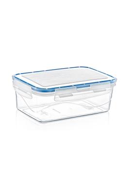 0,45 Litre Dikdörtgen Contalı Şeffaf Saklama Kabı - 1221-C