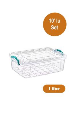 10 Adet 1 Litre Sığ Multi Box  - E490-10