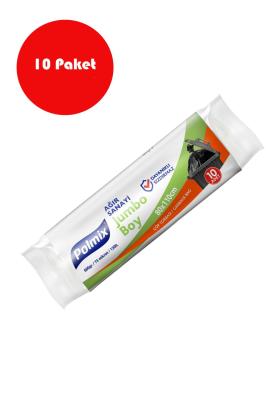 Polmix 10 Adet 80 x 110 Cm Ağır Sanayi Jumbo Çöp Torbası  - P501