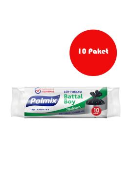 Polmix 10 Adet Battal  Boy  70 x 90 cm Çöp Torbası - P104-10