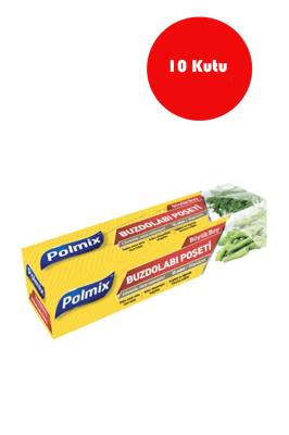 Polmix 10 Kutu Büyük Boy Buzdolabı Poşeti  30 x 45 cm  - P603