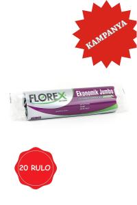 20 Rulo Florex  Ekonomik Jumbo Çöp Torbası Yıldız Katlama - 513