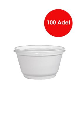 100 Adet 350 ml Kapaklı Köpük Kase - MTRS-350KkK_100