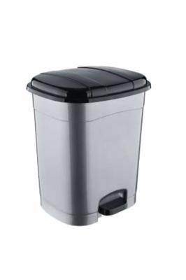 10 Litre Gri Pedallı Plastik Çöp Kovası - 4150_06