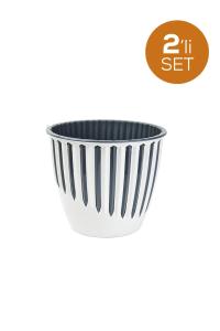 2 Adet 1,9 Litre  Plastik Piyano Saksı - PYN4