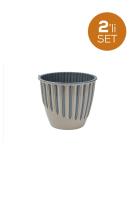 2 Adet 3 Litre  Plastik Piyano Saksı - PYN5