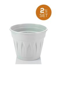 2 Adet 7,5 Litre Revak Plastik Saksı - R007