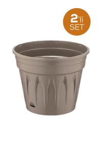 2 Adet 3,3 Litre Revak Plastik Saksı - R005