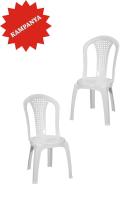 2 Adet Magnolia Plastik Beyaz Sandalye - GF191-2