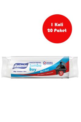 20 Adet Endüstriyel Jumbo Boy Çöp Torbası 80x110 cm - P404