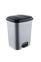 20 Litre Gri Pedallı Plastik Çöp Kovası - 4150_07