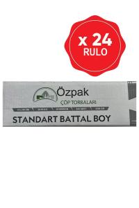 24 Rulo Standart Battal Boy Siyah Çöp Torbası - A004