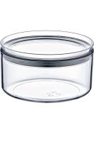 3 Adet 0,45 Lt Kristal Yuvarlak Saklama Kabı -EP-160-3