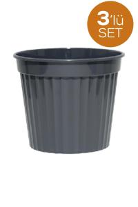 3 Adet 5,5 Litre Klasik Salon Saksı - S208