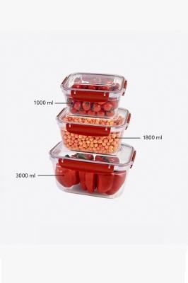 3 Parça Master Dikdörtgen Set (1000-1800-3000 ml) - 30884