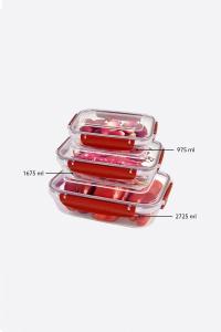 3 Parça Master Dikdörtgen Set (975-1675-2725 ml) - 30887