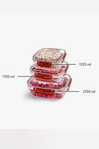 3 Parça Master Kare Set (1025-1700-2700 ml) - 30879