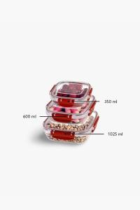 3 Parça Master Kare Set (350-600-1025 ml) - 30828