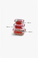 3 Parça Master Sızdırmaz Dikdörtgen Set (400-800-1400 ml) - 30817