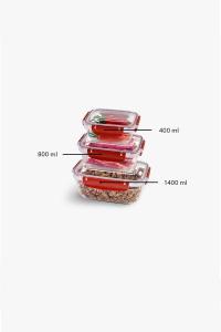 3 Parça Master Sızdırmaz Dikdörtgen Set (400-800-1400 ml) - 30817