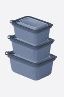 3 Parça MicroLine Dikdörtgen Set ( 600-1100-1800 ml )- 30946
