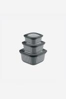3 Parça MicroLine Saklama Kabı Seti ( 600-1100-1800 ml ) - 30906