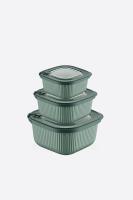 3 Parça MicroLine Saklama Kabı Seti ( 600-1100-1800 ml ) - 30906