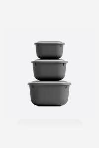 3 Parça Snap Lid Kare Set (600-1100-1800 ml)- 30917