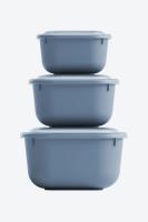 3 Parça Snap Lid Kare Set (600-1100-1800 ml)- 30917