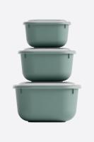 3 Parça Snap Lid Kare Set (600-1100-1800 ml)- 30917