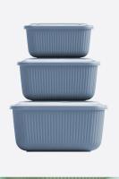 3 Parça Snap Lid Line Dikdörtgen Set (600-1100-1800 ml)- 30947