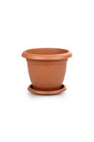 37 Litre  Damla Yuvarlak Plastik Saksı - D011