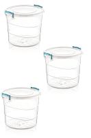 3 Adet Yuvarlak Multi Box Saklama Kabı (7 Lt) 2037