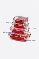 4 Parça Master Dikdörtgen Set (565-975-1675-2725 ml) - 30848