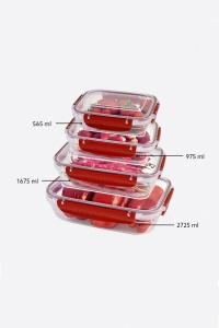 4 Parça Master Dikdörtgen Set (565-975-1675-2725 ml) - 30848