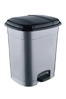 5 Litre Gri Pedallı Plastik Çöp Kovası - 4150_05