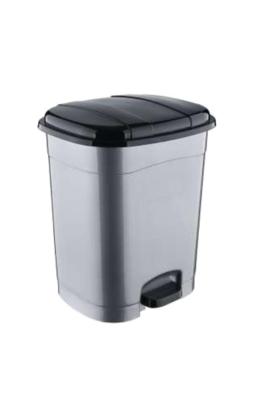 50 Litre Gri Pedallı Plastik Çöp Kovası - 4150_09