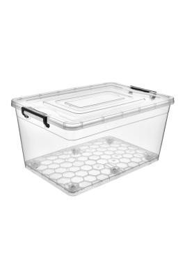 50 Litre Tekerlekli Plastik Şeffaf Saklama Kutusu - 1142 09