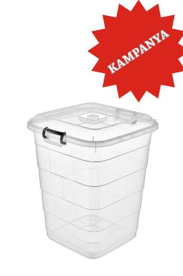 75 Litre Tetris Şeffaf Kare Plastik Bakliyat Kovası 1112_97