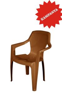 Armonia Tik Rengi Plastik Bahçe Koltuk - GF-127-TEAK