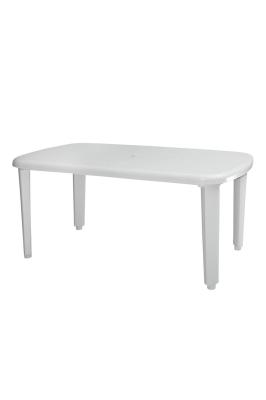 Beyaz Plastik  Bahçe Masası 85x140x72cm - GF220