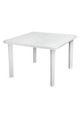 Beyaz Plastik Kare Bahçe Masası 100x100 cm - GF247
