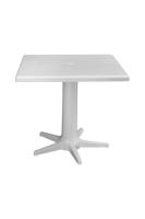 Beyaz Plastik Kare Bahçe Masası 80x80 cm - GF211