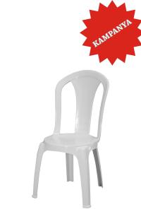 Camelia Beyaz Plastik Bahçe Sandalye - GF-195