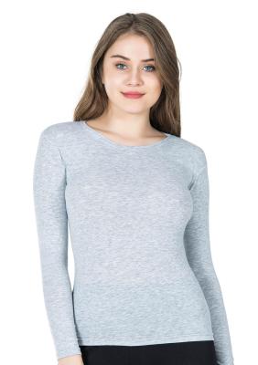 Derya Kurşun Bisiklet Yaka Uzun Kol Kadın Gri Tişört 244