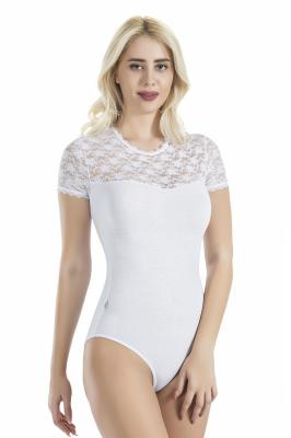 Derya Kurşun Çıtçıtlı Kadın Beyaz Body 338