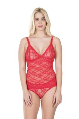 Derya Kurşun Dantelli Atlet Kırmızı Külot Takım 253