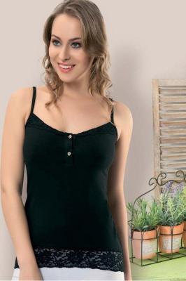 Derya Kurşun İnce Askılı Dantelli Kadın Atlet 168